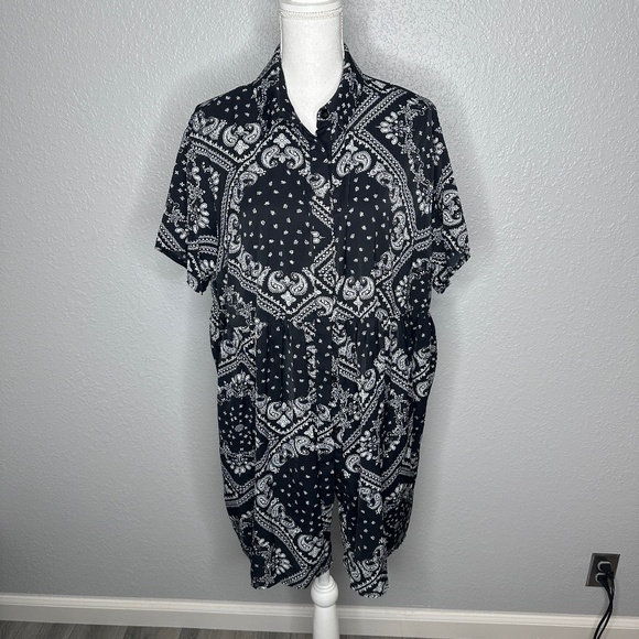 Miss Guided-- Black Bandana Dress‎ size 10 - Picture 1 of 8
